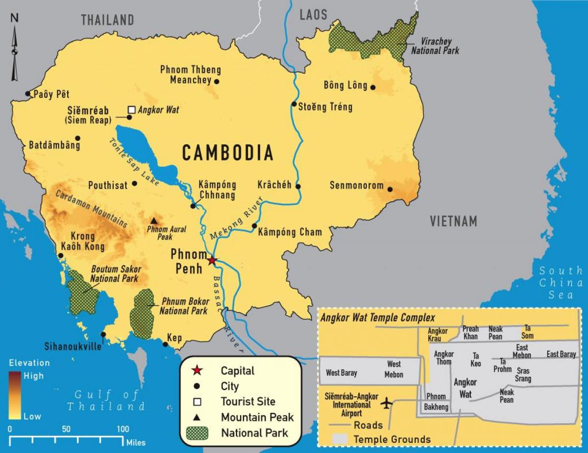 angkor mapa Cambodia