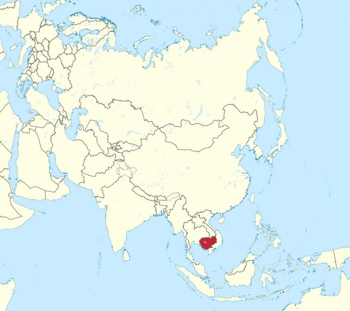Mapa de Cambodia en asia
