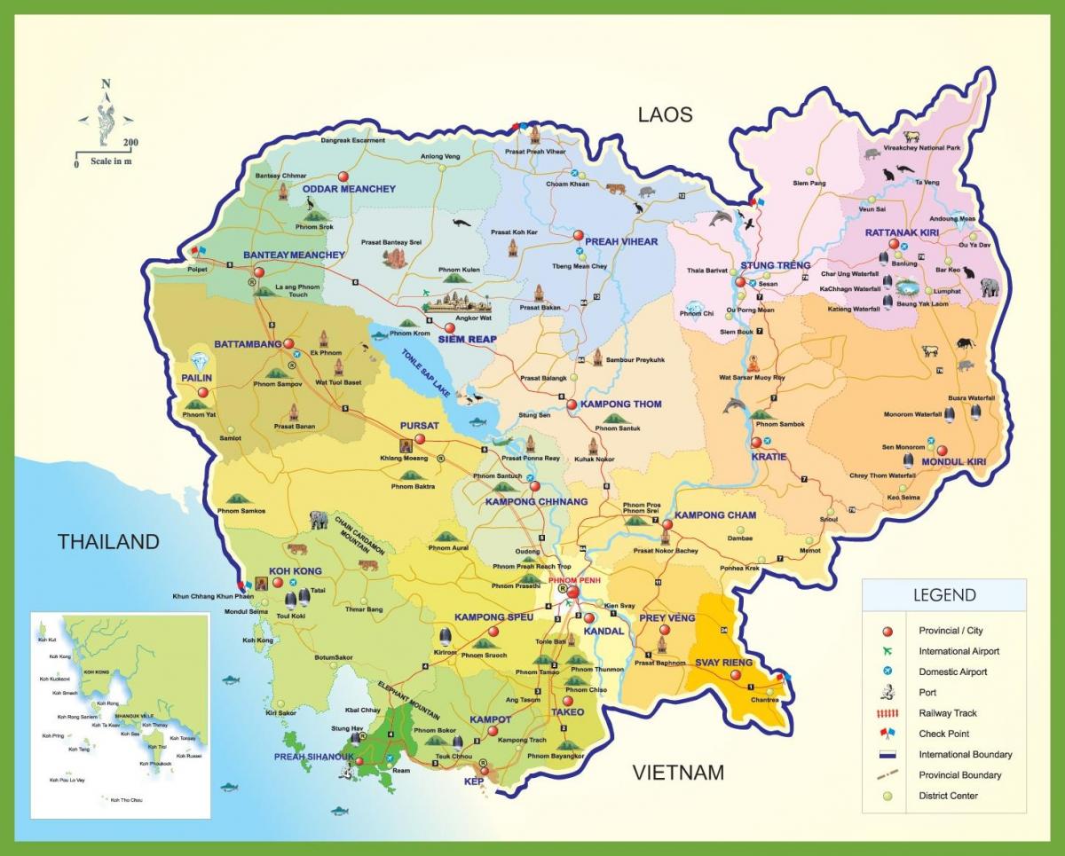 Cambodia viaxes mapa
