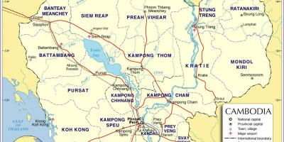 Mapa de Cambodia estrada