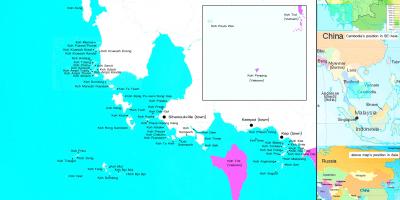 Mapa de Cambodia illas