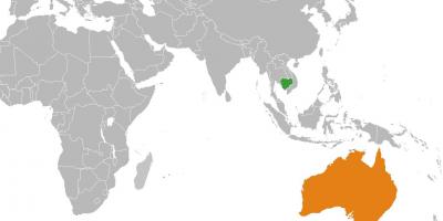 Cambodia mapa en mapa do mundo