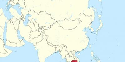 Mapa de Cambodia en asia