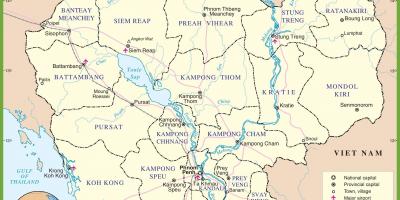 Mapa de Cambodia política